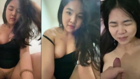 Vẻ mặt thỏa mãn khi được anh xuất tinh lên mặt